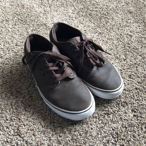 Brown Vans skate shoes